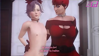 Animation Shemale Milf fucks obedient guy in the anal, hot futanari copulation